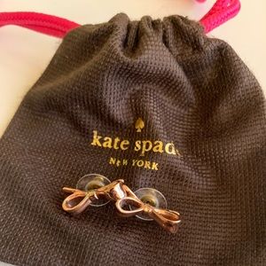 Kate Spade rose gold bow earrings